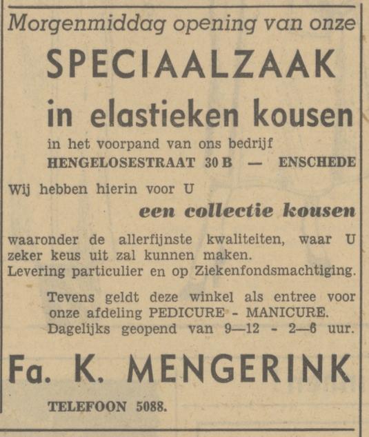 Hengelosestraat 30B K. Mengerink advertentie Tubantia 16-3-1951.jpg