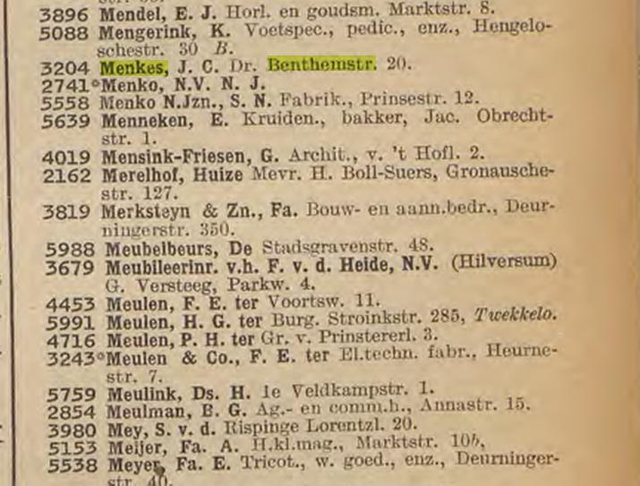 Dr. Benthemstraat 20 J.C. Menkes Telefoonboek 1943.jpg