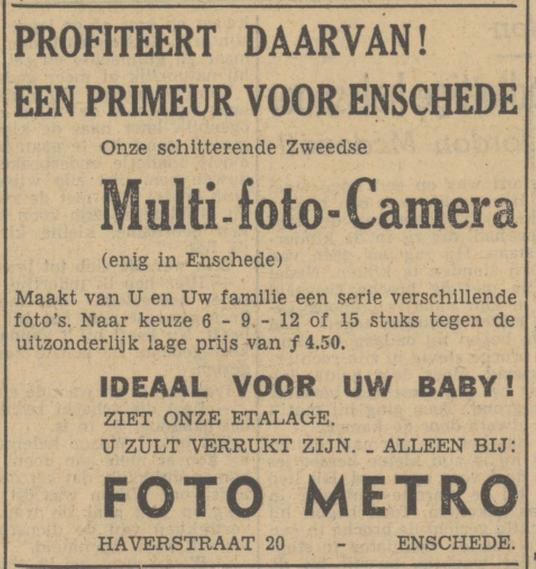 Haverstraat 20 Foto Metro advertentie Tubantia 19-8-1949.jpg