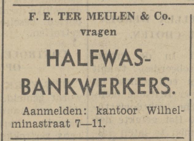 Wilhelminastraat 7 F.E. ter Meulen & Co. advertentie Tubantia 4-7-1941.jpg