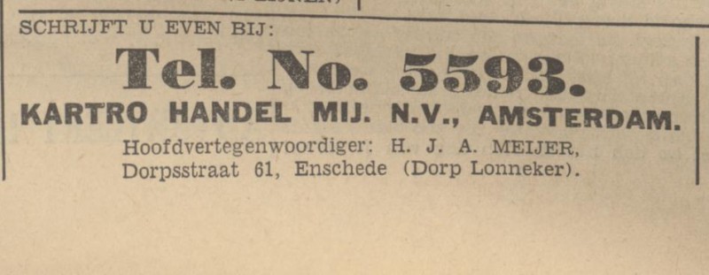 Dorpsstraat 61 Lonneker H.J.A. Meijer advertentie Tubantia 8-11-1939.jpg