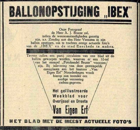 Erve Zeggelt IBEX advertentie ballonopstijging 1928.jpg
