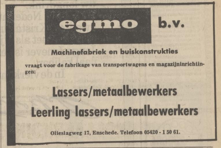 Olieslagweg 17 EGMO Machinefabriek en Buisconstructies N.V. advertentie Tubantia 1-11-1973.jpg