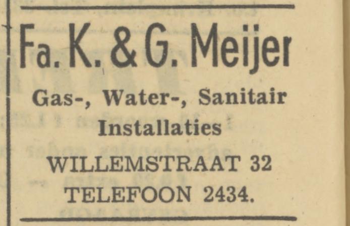 Willemstraat 32 Fa. K. & G. Meijer advertentie Tubantia 3-6-1950.jpg