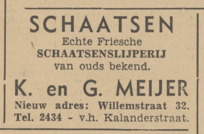 Willemstraat 32 Fa. K. & G. Meijer advertentie Tubantia 4-1-1940.jpg