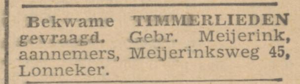Meijerinksweg 45 Gebr, Meijerink Aannemers advertentie Twentsche Corant 27-7-1945.jpg
