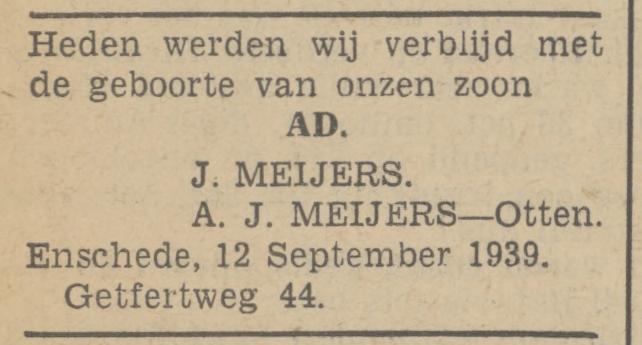 Getfertweg 44 J. Meijers advertentie Tubantia 12-9-1939.jpg