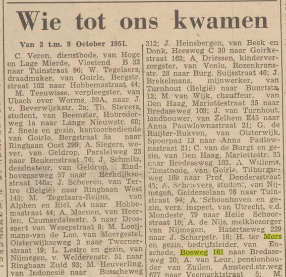 Bosweg 161 H. ter Mors krantenbericht Nieuwe Tilburgsche Coiurant 12-10-1951.jpg