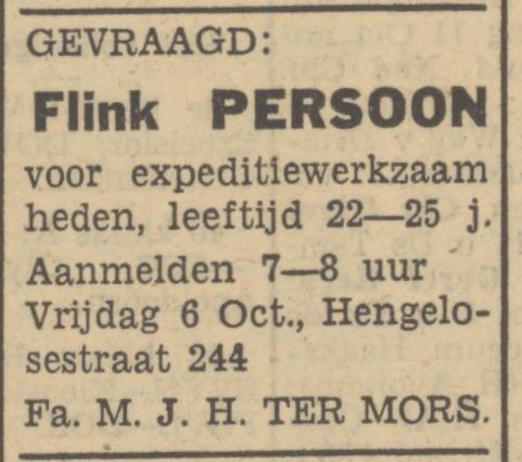 Hengelosestraat 244 Fa. M.J.H. ter Mors advertentie Tubantia 6-10-1950.jpg