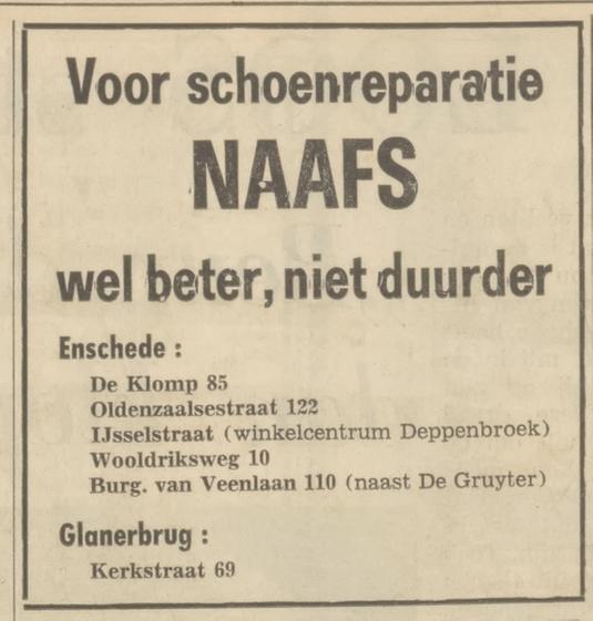 Wooldriksweg 10 schoenmakerij  Naafs advertentie Tubantia 11-4-1970.jpg