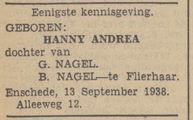 Alleeweg 12 G. Nagel advertentie Tubantia 13-9-1938.jpg