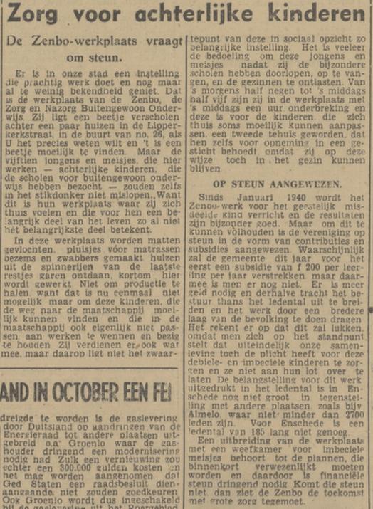 Lipperkerkstraat 26 Zenbo-werkplaats krantenbericht Tubantia 11-3-1948.jpg