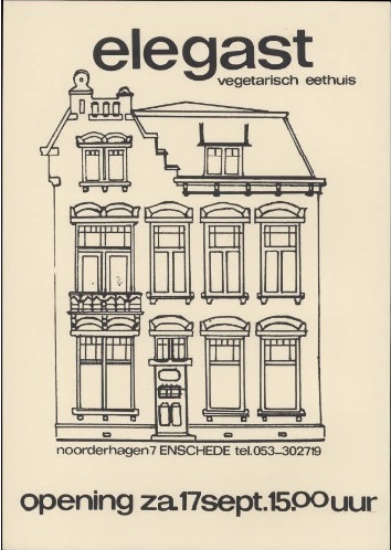 Noorderhagen 7 poster Opening van Elegast, Vegetarisch Eethuis 17-9-1983.jpg