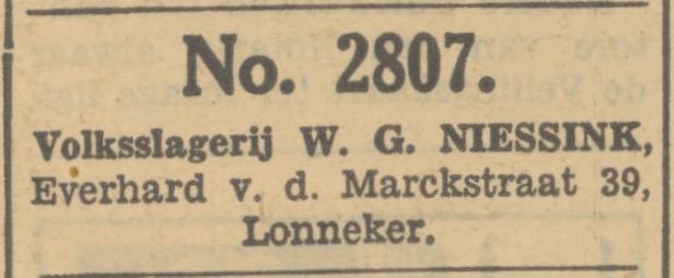 Everhardt van der Marckstraat 39 Volksslagerij W.G. Niessink advertentie Tubantia 27-2-1932.jpg