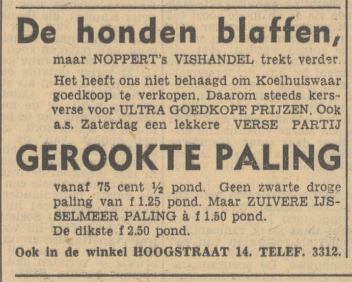 Hoogstraat 14 Noppert vishandel advertentie Tubantia 14-10-1949.jpg