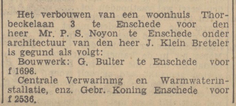 Thorbeckelaan 3 Mr. P.S. Noyon krantenbericht Tubantia 26-6-1937.jpg