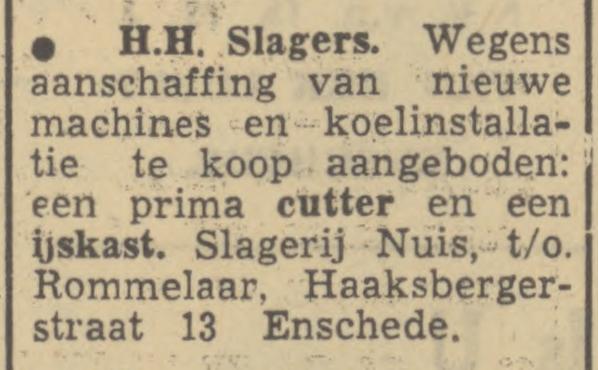 Haaksbergerstraat 13 slagerij Nuis advertentie Tubantia 18-1-1951.jpg