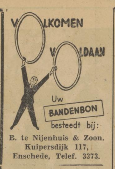 Kuipersdijk 117 B. te Nijenhuis & Zoon advertentie Tubantia 6-9-1947.jpg