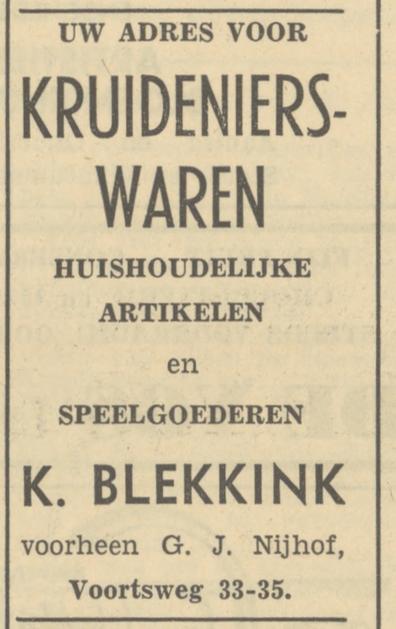 Voortsweg 33-35 G.J. Nijhof advertentie Tubantia 25-10-1949.jpg