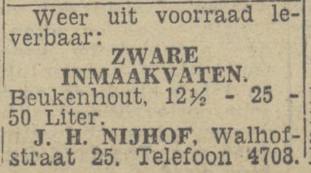 Walhofstraat 25  J.H. Nijhof advertentie Twentsch nieuwsblad 4-9-1943.jpg