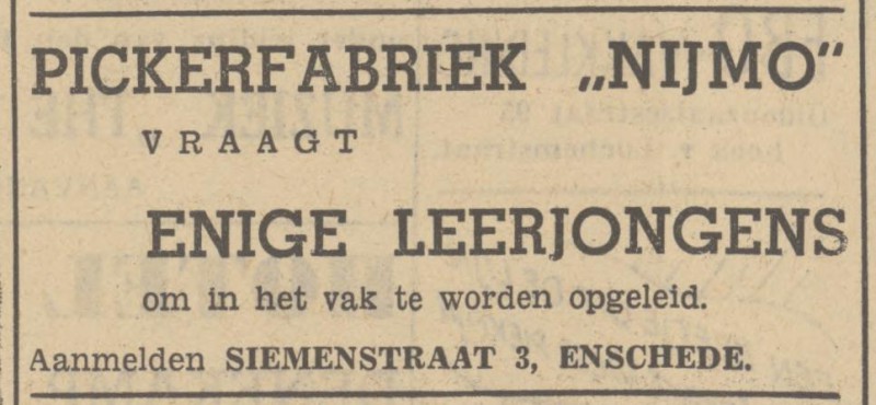 Siemenstraat 3 Nijmo Pickerfabriek advertentie Tubantia 19-11-1948.jpg