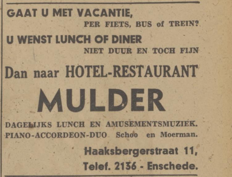 Haaksbergerstrat 11 Hotel Mulder krantenbericht Tubantia 12-6-1948.jpg