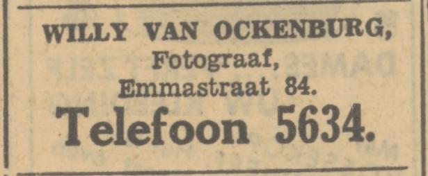 Emmastraat 84 Willy van Ockenburg fotograaf advertentie Tubantia 327-12-1933.jpg