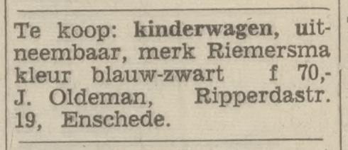 Ripperdastraat 19 J. Oldeman advertentie Tubantia 20-4-1966.jpg