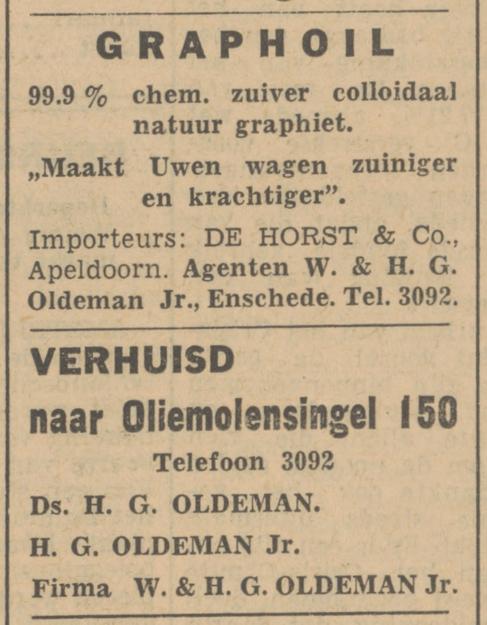 Oliemolensingel 150 Fa. W. & H.G. Oldeman advertentie Tubantia 8-5-1936.jpg
