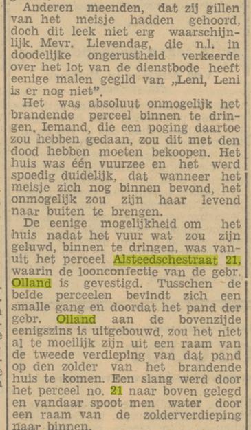 Alsteedsestraat 21 Confectiefabriek Gebr. Olland krantenbericht Tubantia 22-5-1933.jpg