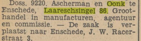 Laaressingel 86 Ascherman en Oonk krantenbericht Tubantia 4-9-1934.jpg