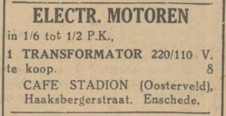 Haaksbergerstraat cafe Stadion Oosterveld advertentie Tubantia 14-2-1931.jpg