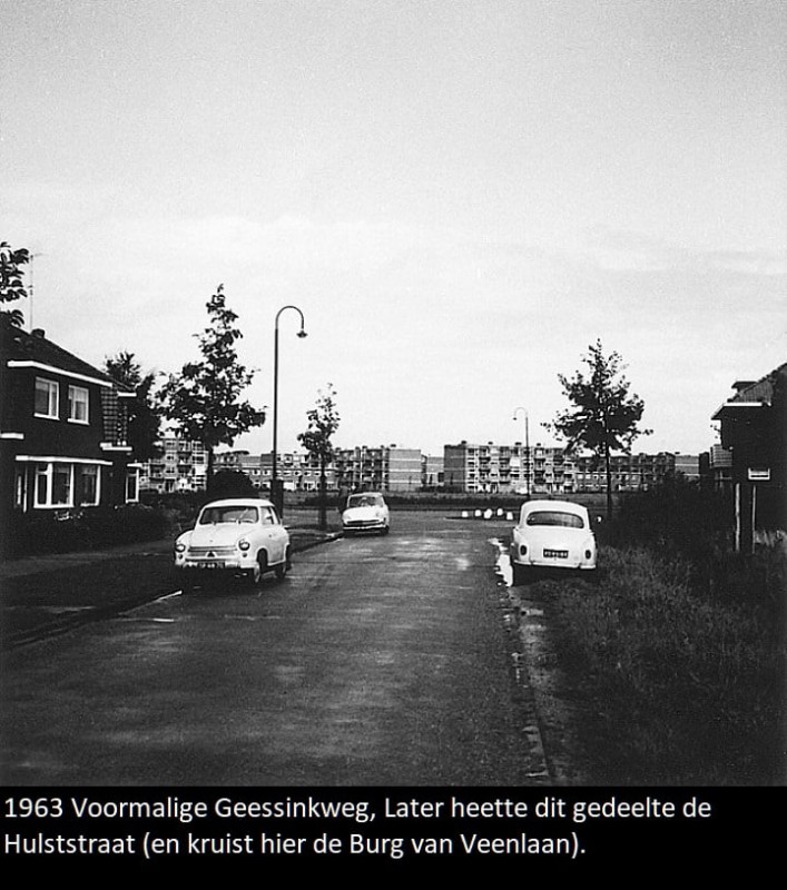 Geessinkweg nu Hulstraat  vanaf Burgemeester van Veenlaan woningen 1963.jpg