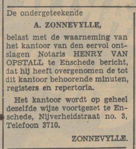 Nijverheidstraat 3 Notaris H. van Opstall advertentie Tubantia 23-4-1936.jpg