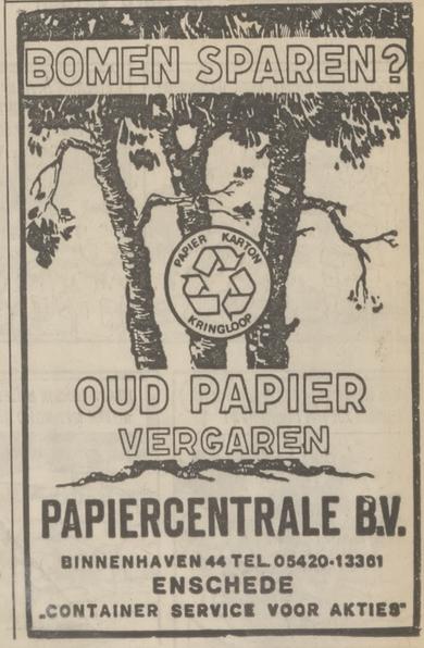 Binnenhaven 44 Papiercentrale advertentie Tubantia 29-6-1974.jpg