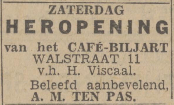 Walstraat 11 cafe A.M. te Pas advertentie Twentsch nieuwsblad 27-5-1943.jpg