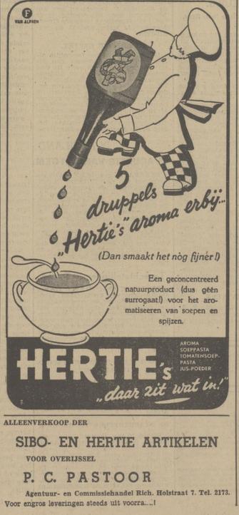 Richard Holstraat 7 P.C. Pastoor advertentie Tubantia 12-11-1941.jpg