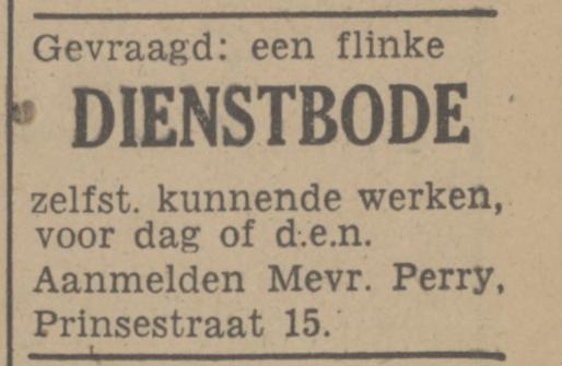 Prinsestraat 15 Mevr. Perry advertentie Tubantia 28-1-1948.jpg