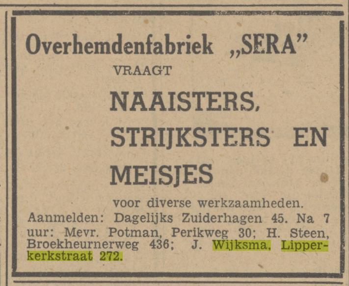 Lipperkerkstraat 272 J. Wijksma advertentie Tubantia 8-1-1948.jpg
