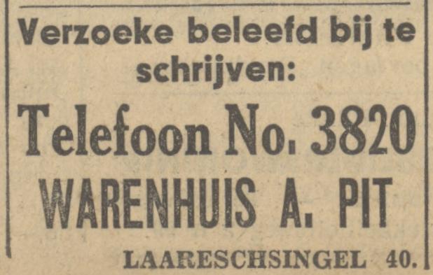 Laaressingel 40 Warenhuis A. Pit advertentie Tubantia 10-8-1935.jpg