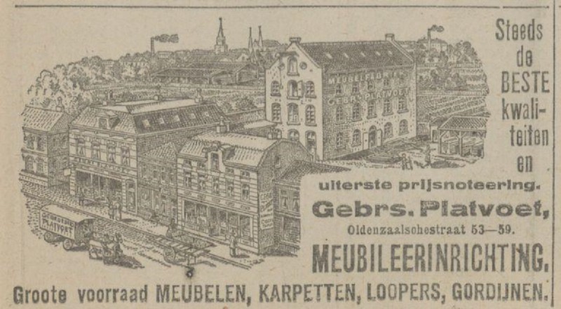 Oldenzaalsestraat 53-59 Gebrs. Platvoet advertentie Tubantia 6-9-1919.jpg