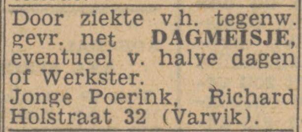 Richard Holstraat 32. Jonge Poerink advertentie Twentsch nieuwsblad 6-9-1944.jpg