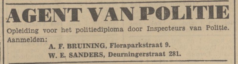 Floraparkstraat 9 A.F. Bruining advertentie Tubantia 8-3-1939.jpg