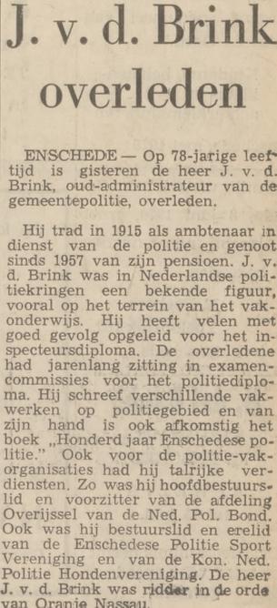 Hengelosestraat 295 J. van den Brink krantenbericht Tubantia 23-5-1970.jpg