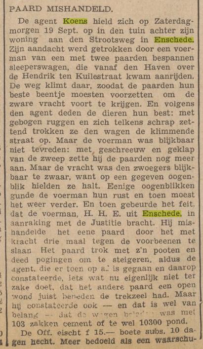 Strootsweg agent Koens. krantenbericht Tubantia 15-12-1936.jpg