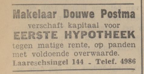 Laaressingel 144 makelaar Douwe Postma advertentie Tubantia 15-9-1937.jpg