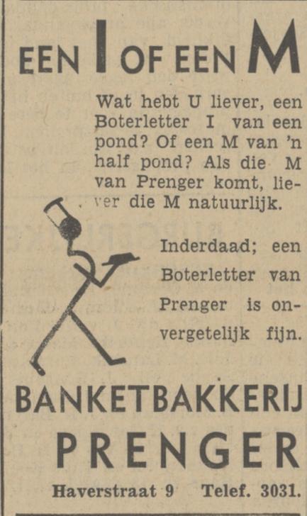 Haverstraat 9 Banketbakker Prenger advertentie Tubantia 4-12-1939.jpg