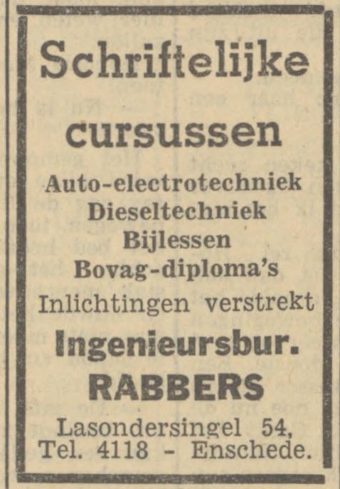 Lasondersingel 54 Ingenieursbureau Rabbers advertentie Tubantia 8-10-1948.jpg