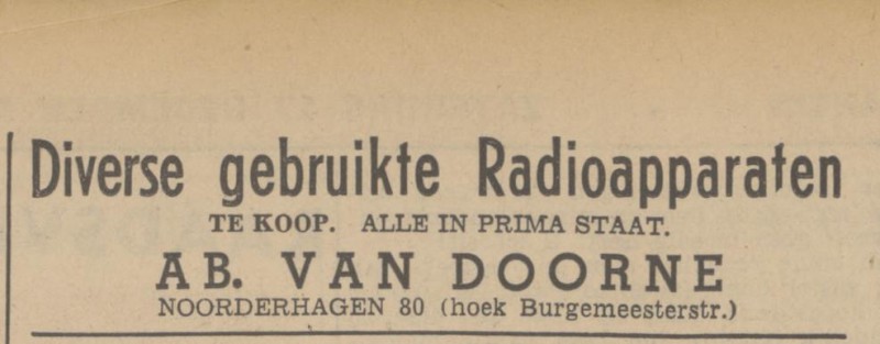 Noorderhagen 80 hoek Burgemeesterstraat Ab van Doorne advertentie Tubantia 17-12-1938.jpg