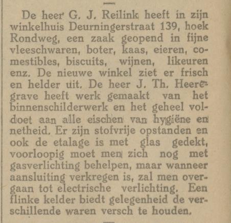 Deurningerstraat 139 G.J. Reilink krantenbericht Tubantia 15-9-1921.jpg